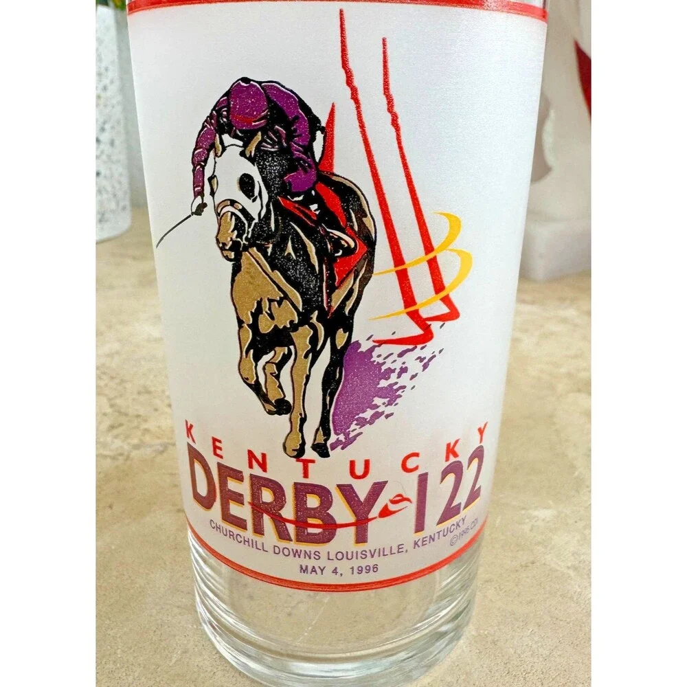 Vintage Kentucky Derby Glasses 1996 1997 1998 Set of 3 Churchill‎ Downs Aramark